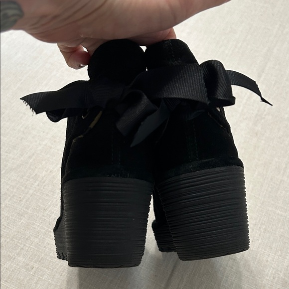 Fly London Boots Women’s 38 Black Suede Yebi Ankle Boot Wedge - Picture 4 of 13